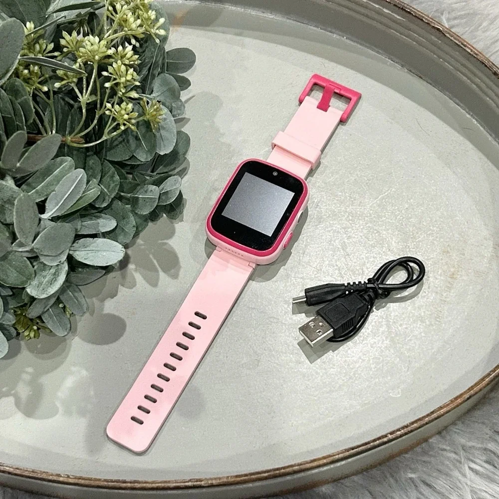 Vakzovy Girls Pink Waterproof Kids Smart‎ Watch With Dual Camera, Music & Games